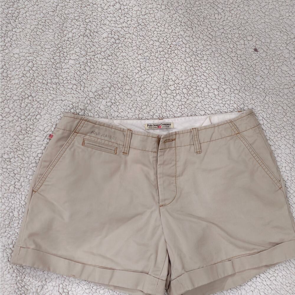 Polo Jeans Co Women's 10  Beige Khaki Shorts Ralph Lauren Vtg 90s Y2K